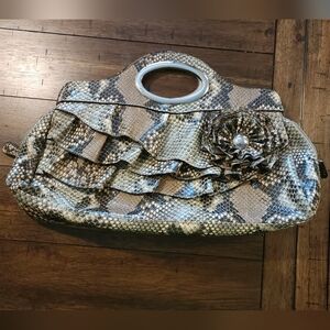 Nicole By Nicole Miller snakeskin hand bag
